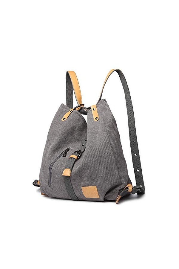 Kono Sac à bandoulière dos, multi fonctionnel polyvalent sacs à main en toile pour les filles femmes, Crossboby sacs fourre-t