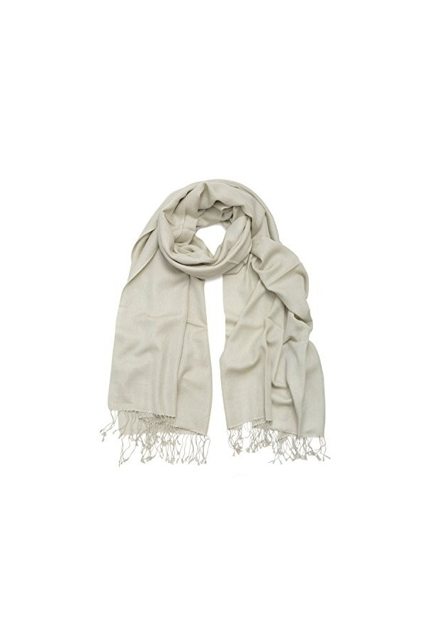 Mélange de soie - Étole pashmina - Wrap, pistache, taille unique