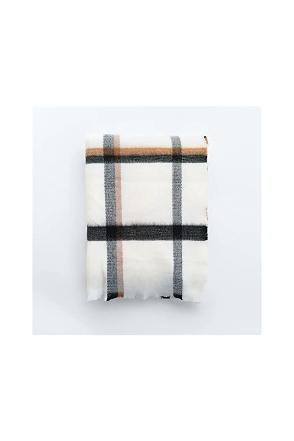 SXGJQ Echarpe TricotéE Douce Femme Écharpe en Cachemire Doux dhiver Femmes Foulards À Carreaux Châle Enveloppes Épaissir Cha