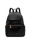 PTKRFMY Sac à Dos Femme Cuir PU Elegant Mode Voyage Loisir Sacs portés main Noir Sac a dos