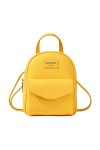 Aomiduo Mini Sac à Dos Femmes, Petit Sac à Bandoulière Sacs à Main Portefeuille, Jaune