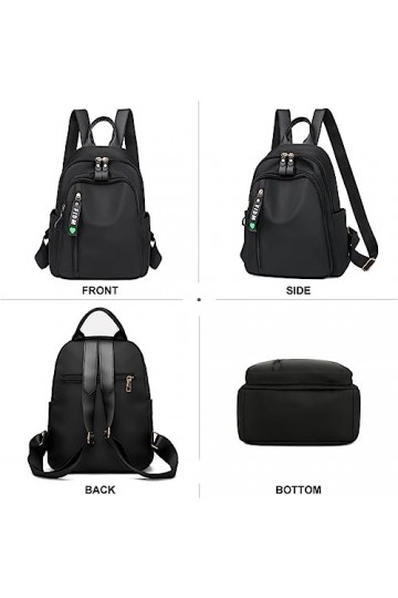 Sacs à Main Portés Dos Femme Loisir Sac de Sport et Voyage, Antivol Toile Cartable Fille Collège Leger Petit Pochette Elegant