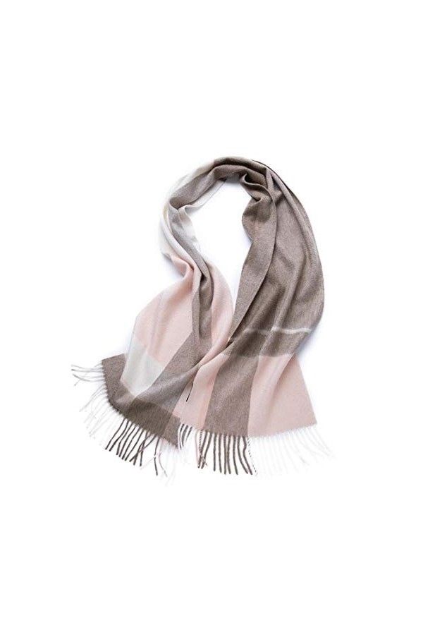 JUGUU Echarpes Cachemire100% Pure Écharpe En Cachemire Hommes Et Femmes Écharpe En Cachemire À Carreaux Épais Universel-Gris 