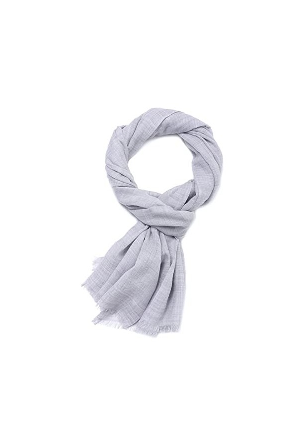 Foulard en Soie, Écharpes de Couverture pour Femmes Écharpe dhiver Longue et Chaude Foulards pour Dames Couleur Unie Châle L