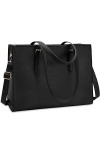 Sac Cabas Femmes Sac à Main en PU Cuir Grand Capacité Ordinateur Portable 15.6 Pouces Imperméable Sac de Cours Bandoulière Sa