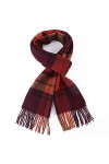 Foulard de Soie Femme, Écharpe Femmes Agneau Écharpe Rayure Solide Solide Laine Écharpe De Luxe Chaud Chaud Long Doux Cachemi