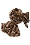Foulard Carreaux Femme Hiver 100% Laine Chaud écharpes et Châles Tendance Motif Patchwork Snood Cachemire Doux Dames Accessoi