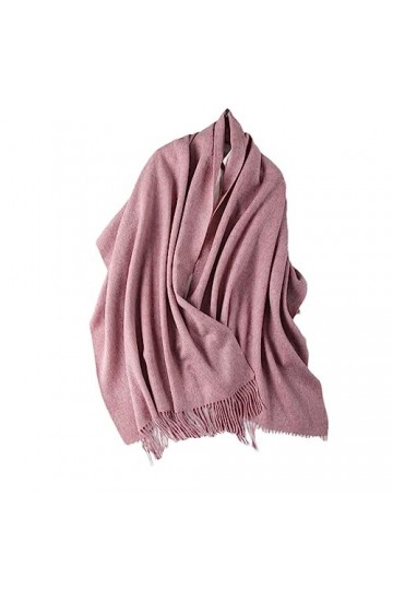 DBFBDTU Femmes Laine Tricoté Wrap Châles Automne Doux Solide Écharpes Hiver Chaud Plaid Hommes Gland Silencieux Mid gray9 One