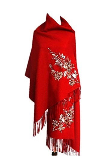 toupba Hiver Écharpe Pashmina foulards Châle Etole Pour Femme Laine Automne Cachemire Multicolore longue Grande Réversible Ép