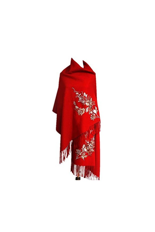 toupba Hiver Écharpe Pashmina foulards Châle Etole Pour Femme Laine Automne Cachemire Multicolore longue Grande Réversible Ép