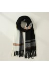 Foulard Femme Cheveux Echarpe Soie Luxe Rayé Écharpe Chaud Femmes Longue Écharpe Femmes Écharpe Dames Gland Châle Wrap Concep