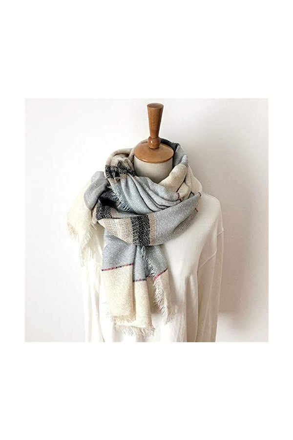 Foulard Femme Cheveux Echarpe Soie Nouvelle Écharpe Couleur Unie Longue Dames Écharpe Châle Plaid Hommes Écharpe Beige