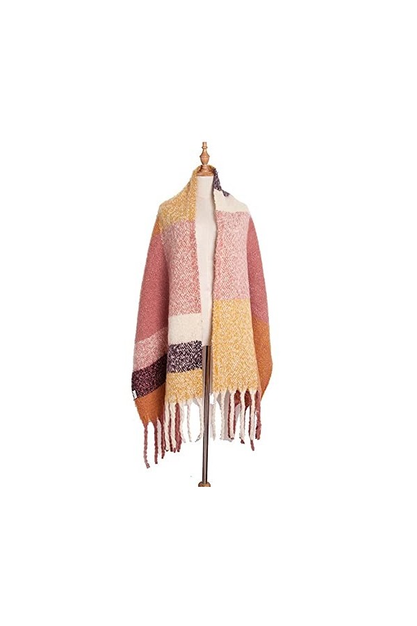Tbkoly Écharpe en Poncho à la Mode for Femmes Color : D, Size : One Size 