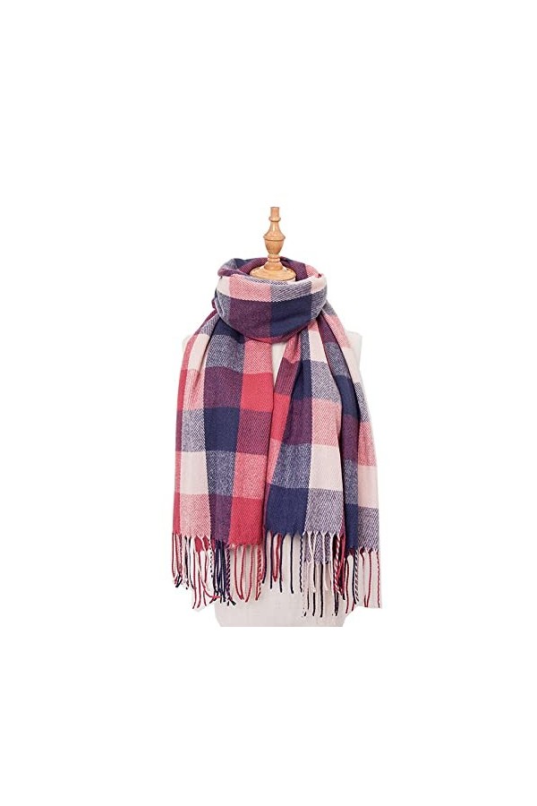 Foulard Femme Cheveux Echarpe Soie Nouvelle Écharpe Femmes Chaud Dégradé Plaid Carré Écharpe Femmes Écharpe Écharpe Épais Dou
