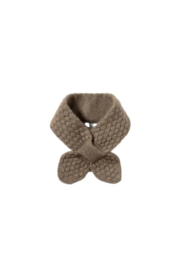 Hdhdeueh Cache-cou en cachemire tricoté avec petit nœud pour femme, gris, taille unique