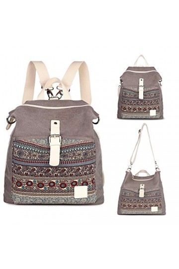 LEDAOU Sac à dos, pour femme, tendance, décontracté et léger, à bandoulière, convient au voyage, gris, 14.8 x 11.7 x 5.1 inch