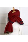 REDCVBN Écharpes Dame Hiver Écharpe Châles Solide Tricoté Cachemire Femmes Écharpes Pashmina Femme Épais Chaud Unisexe Couver