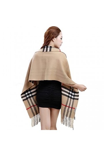 WUJNANG Cachemire Hiver Chaud Écharpe Pashmina Châle Wrap pour Femme Cadeau,A-200X55cm
