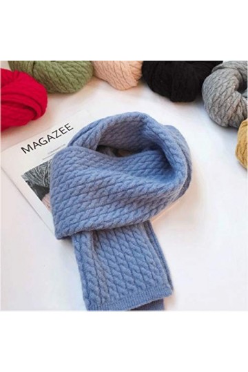 TWDYC Écharpe torsadée Solide Femmes Automne Hiver Cachemire écharpes tricotées Chaudes Longues châles féminins écharpe Pashm
