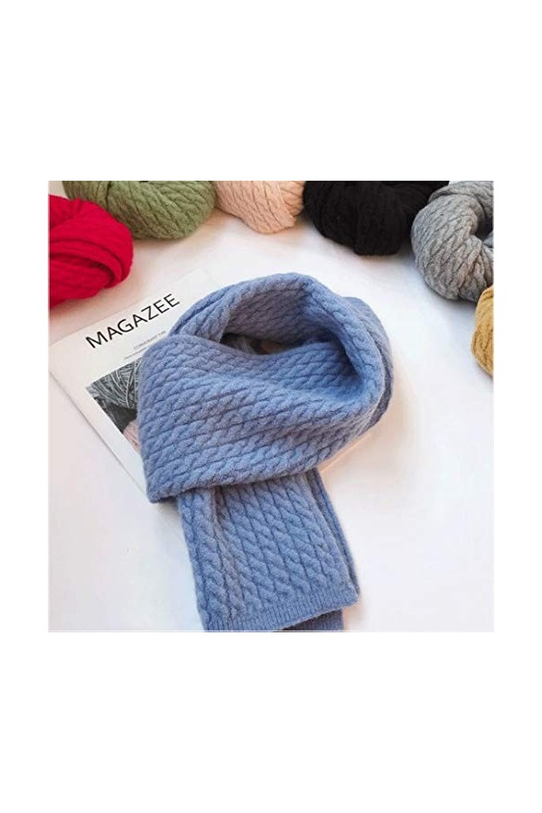 TWDYC Écharpe torsadée Solide Femmes Automne Hiver Cachemire écharpes tricotées Chaudes Longues châles féminins écharpe Pashm