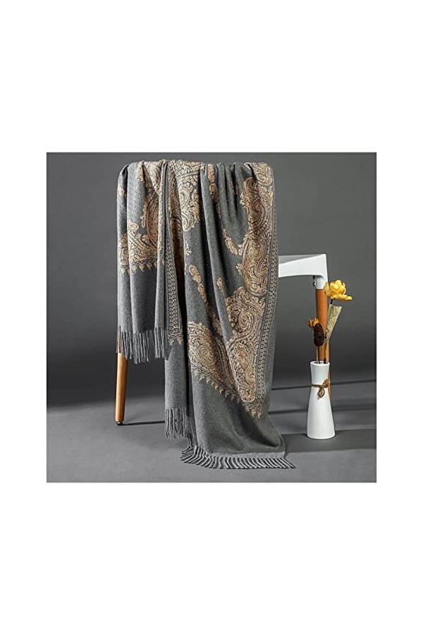 LiFBeauTiFul Femmes Glands Châles Wrap Pashmina Echarpes Surdimensionnées Chal Chaud Mujer Bufanda Silencieux Doux Echarpes C