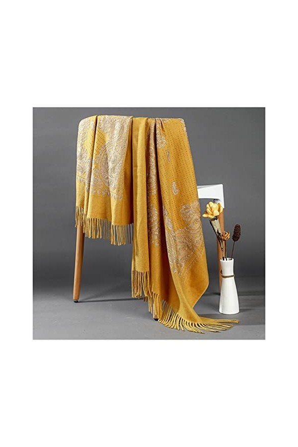 LiFBeauTiFul Femmes Glands Châles Wrap Pashmina Echarpes Surdimensionnées Chal Chaud Mujer Bufanda Silencieux Doux Echarpes C