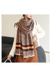 Srfghjs écharpe Mode Marque Hiver Cachemire Écharpe Femmes Géomètre Print Châle Wrap Bufanda Femelle Pashmina Tassel Color :
