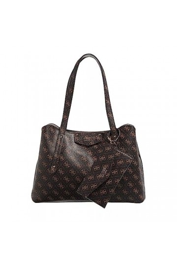 GUESS Eco Brenton Bucket, Hobo Femme, Taille Unique, Logo marron, Taille unique