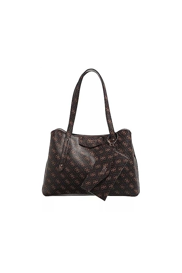 GUESS Eco Brenton Bucket, Hobo Femme, Taille Unique, Logo marron, Taille unique