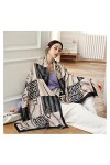Srfghjs écharpe Mode Marque Hiver Cachemire Écharpe Femmes Géomètre Print Châle Wrap Bufanda Femelle Pashmina Tassel Color :