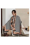 Srfghjs écharpe Mode Marque Hiver Cachemire Écharpe Femmes Géomètre Print Châle Wrap Bufanda Femelle Pashmina Tassel Color :