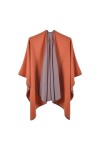 Yeuyyben Capes mode imitation cachemire solide écharpe femmes châles, D orange L A-1, taille unique