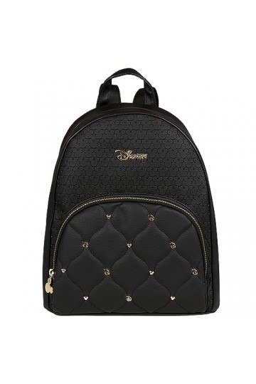 Topolino Mickey Disney Sac à Dos Femme Noir, Sac à Dos matelassé 26x27x33cm