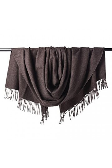 Foulard en Soie, Hiver Dames Foulards Châle Couleur Unie Mode Doux Chaud Confortable Écharpe Couverture Cadeaux pour Femmes e