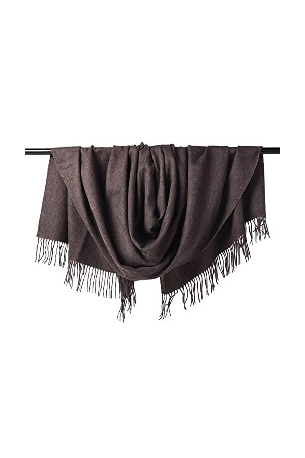 Foulard en Soie, Hiver Dames Foulards Châle Couleur Unie Mode Doux Chaud Confortable Écharpe Couverture Cadeaux pour Femmes e