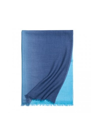 Foulard en Soie, Écharpes de Couverture pour Femmes Hiver Léger Changement Graduel de Couleur ÉcharpeGrande Châles en Cachemi