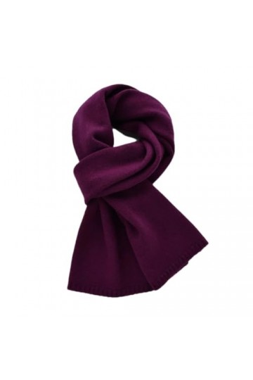 Hdhdeueh Petite écharpe tricotée chaude en laine pour femme, cadeau de vacances unisexe, violet, taille unique