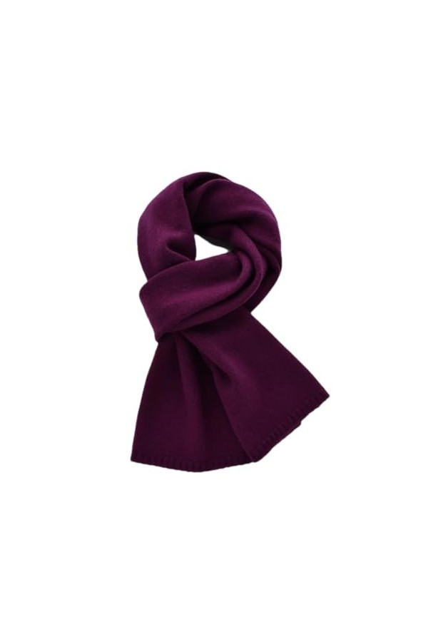 Hdhdeueh Petite écharpe tricotée chaude en laine pour femme, cadeau de vacances unisexe, violet, taille unique