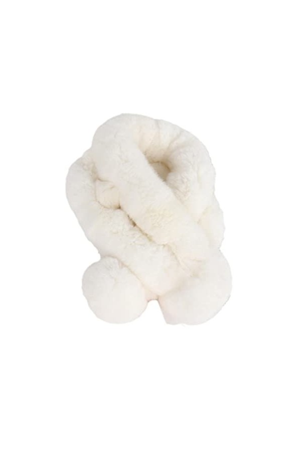 Mokkpeq Femmes Hiver Tricoté Fourrure Écharpe en Plein Air Temps Froid Épais Chaud Écharpes Dame Décontracté Patchwork Silenc