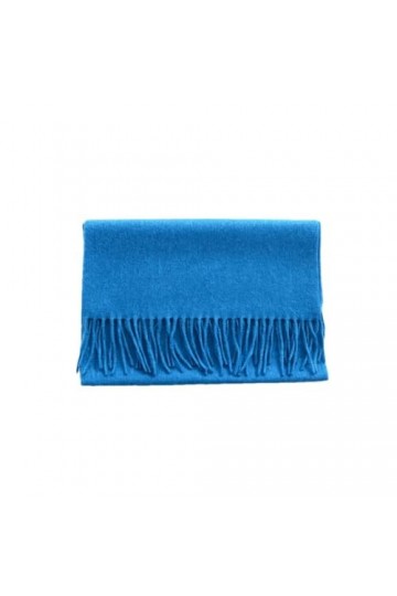 Dninmim Écharpe dhiver chaude en laine pour femme - Châle décontracté - Pashmina - Longue écharpe cadeau, bleu lac, 8 ans