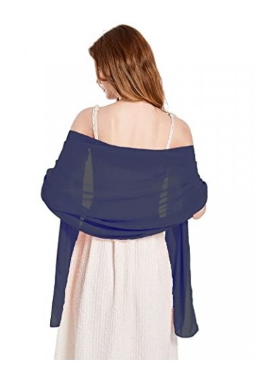 alkky Écharpe en mousseline de soie douce pour robes de soirée, mariage. - multicolore - Taille unique