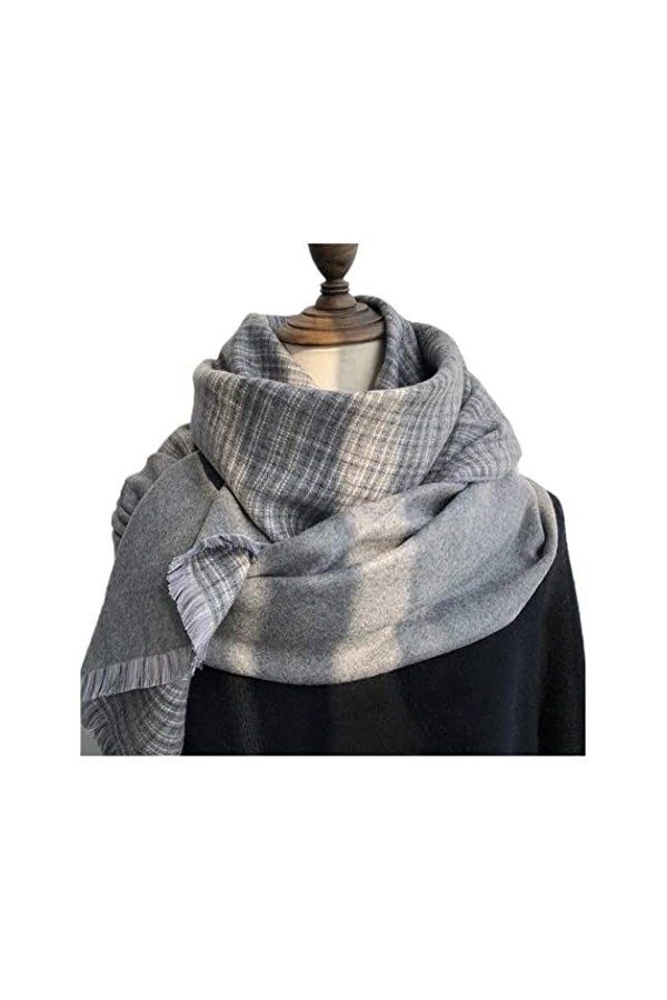 Écharpe de Noël Écharpe pour Femme Confortable Chaud Hiver Automne Couverture Double Face Doux Plaid Châle Dames Écharpes Cad