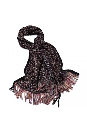Foulard en Soie, Écharpes de Couverture pour Femmes Chaud Long Châle Hiver Wraps Grandes Écharpes Tricot Écharpe à Carreaux S