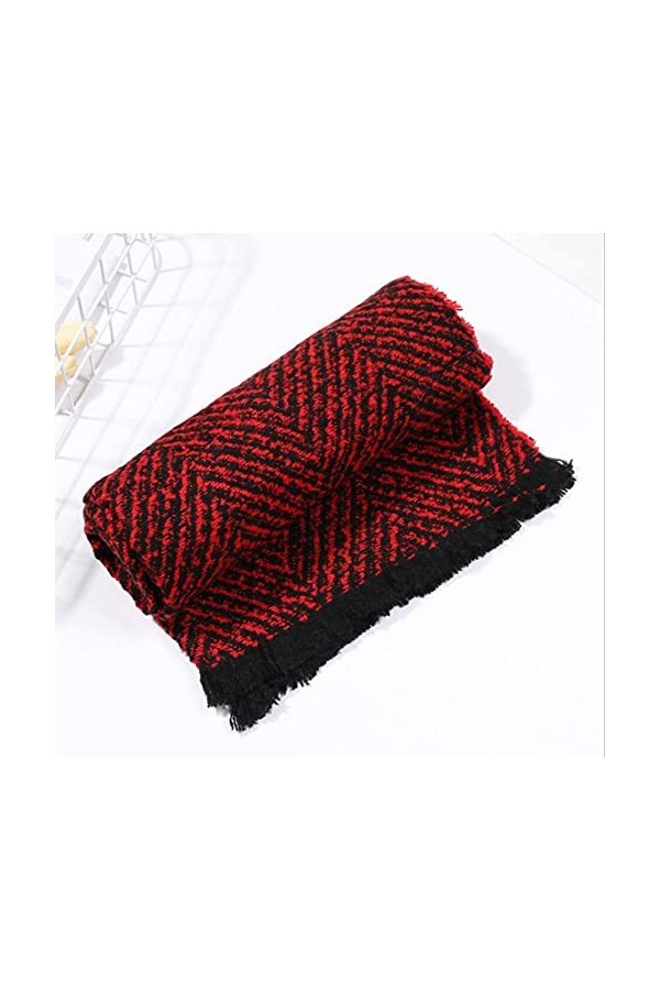 Focisa Schals Damen Scarf Tücher Halstuch Schals Gestreifte Damenschals Damenschals Wickeln Dicke Weiche Einfarbige Tücher La