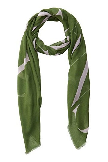 Trussardi Jeans Pashmina Print Logo Micromodal, Vert G260/Military/Rose G260 , Taille Unique Femme