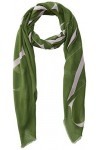 Trussardi Jeans Pashmina Print Logo Micromodal, Vert G260/Military/Rose G260 , Taille Unique Femme