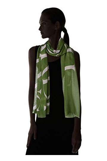 Trussardi Jeans Pashmina Print Logo Micromodal, Vert G260/Military/Rose G260 , Taille Unique Femme