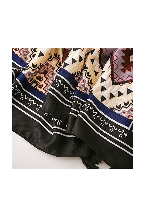 Femmes Grande écharpe Doux Totem Imprimer Long châle Femme Mode Cou écharpe Couverture Wrap Pashmina