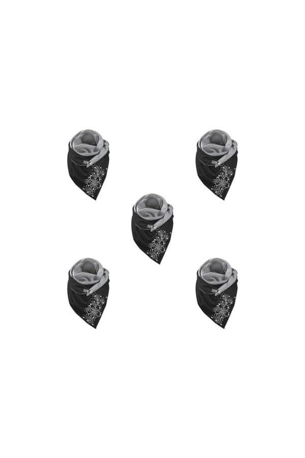 Paowsietiviity Foulard foulard style rétro décontracté en coton chaud motif patte de chat, 175 cm, Lot de 5 fleur, 175 cm , 
