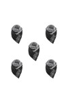 Paowsietiviity Foulard foulard style rétro décontracté en coton chaud motif patte de chat, 175 cm, Lot de 5 fleur, 175 cm , 
